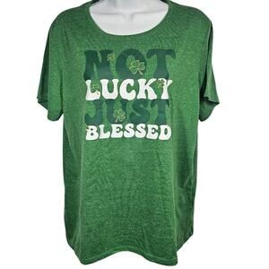 Let's Celebrate St. Patrick's Day Women's Green T-Shirt XL (16-18)